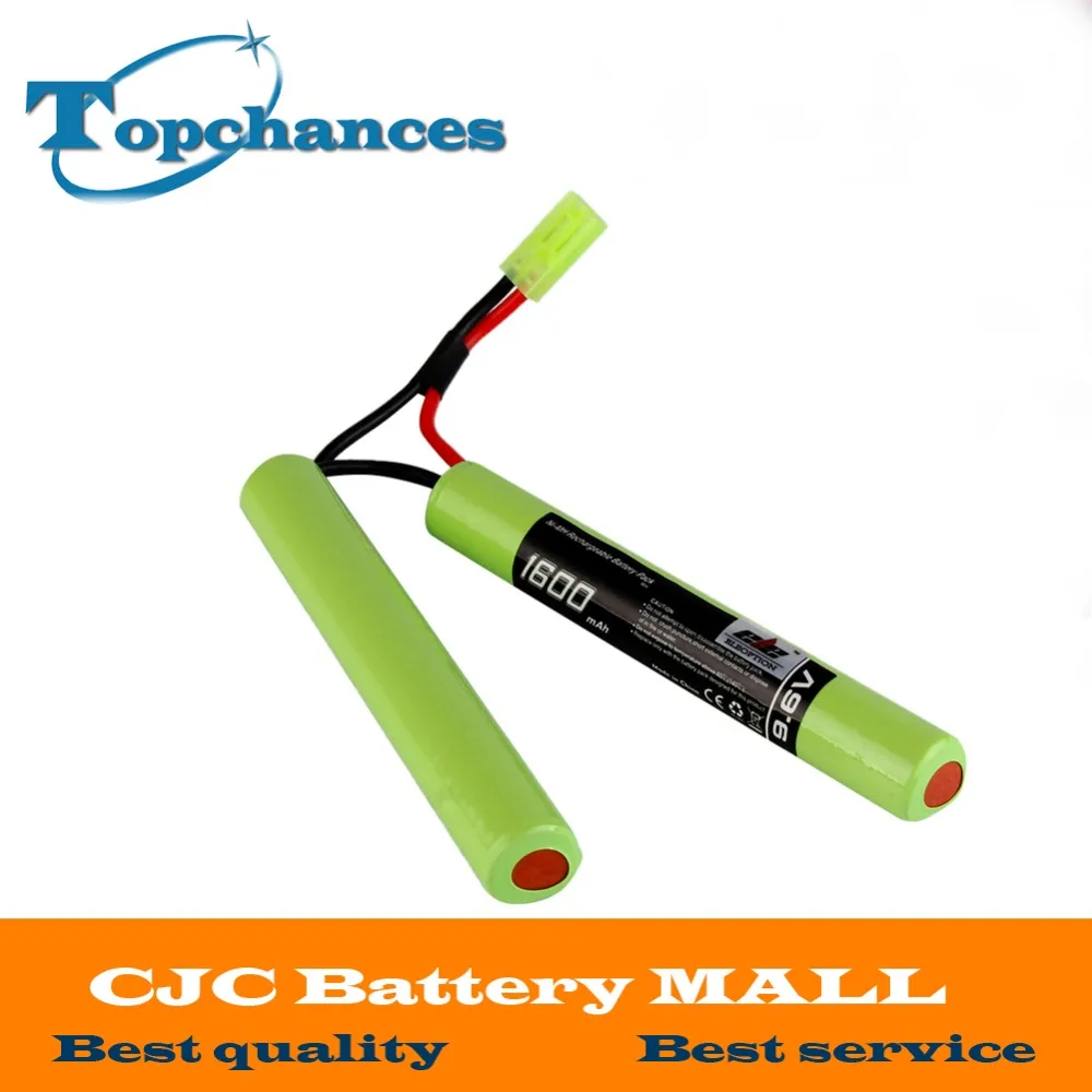 

High Quality 9.6V NiMH 1600mAh Butterfly NunChuck Mini Battery Pack with Mini Tamiya Connector for airsoft guns, AEG #11423