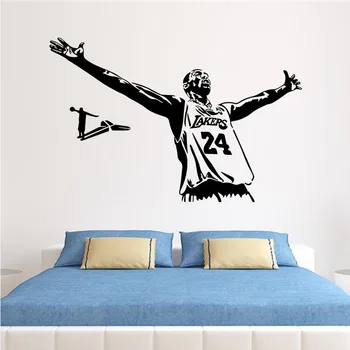 

Talent and effort side by side kobi basketball idol wall stickers little boy's bedroom living room deco vinyl wall stickers LQ13
