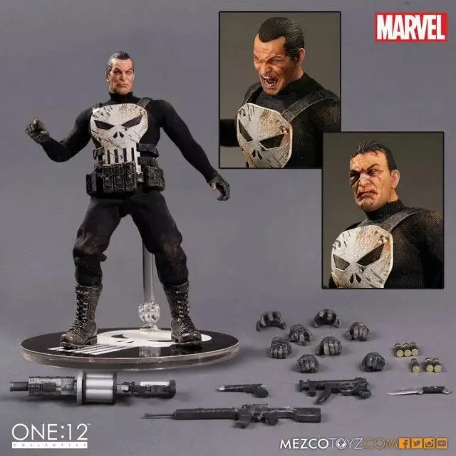 

15cm Mezco One:12 The Punisher PVC Action Figure Statue Model Toy Doll Version
