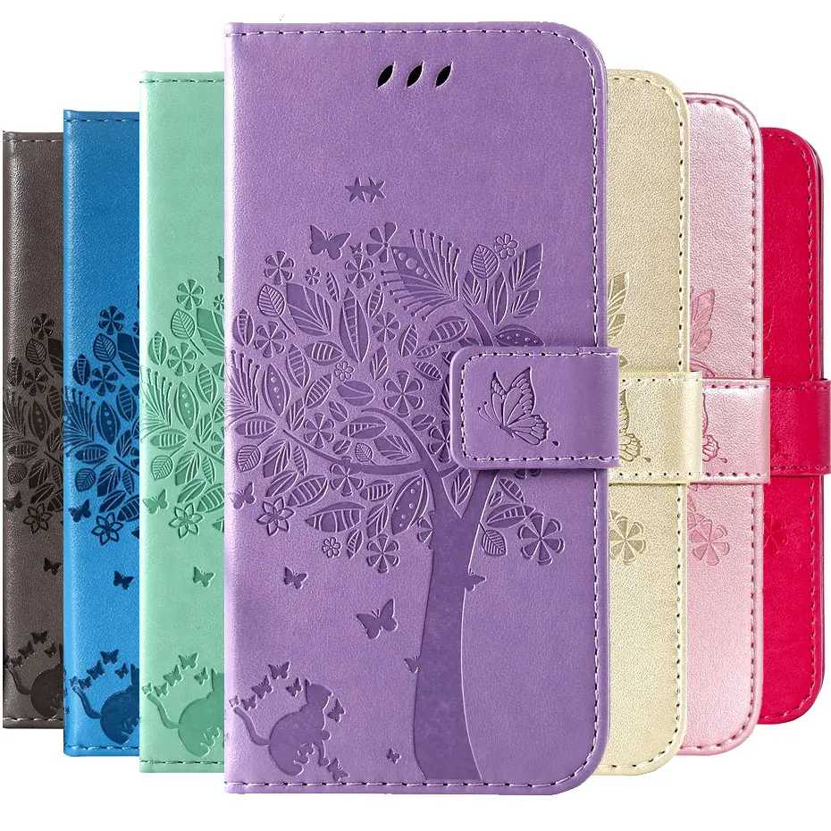 

3D Cat & Tree Flip Leather Case For Samsung Galaxy S10 S10E S9 Plus M10 M20 M30 A8S A6S A7 A9 2018 A10 A20 A30 A40 A50 A70 Case