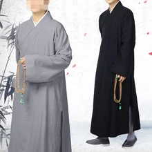 Костюм для медитации унисекс из хлопка, одежда в стиле Дзен, буддийские монахи Шаолинь, костюмы для кунг-фу, черный/красный/синий/черный