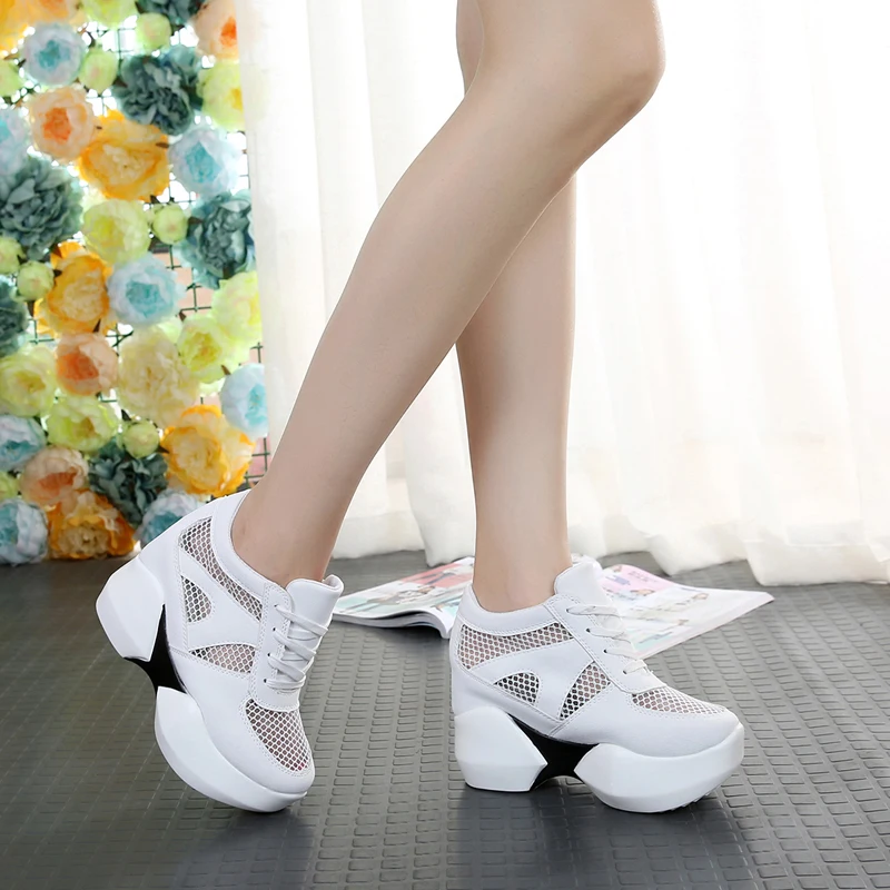 

2019 Women Casual Platform Shoes Fashion High Heels Shoes Woman Wedges Women Shoes Increasing Casual Shoes zapatos mujer -in Wom