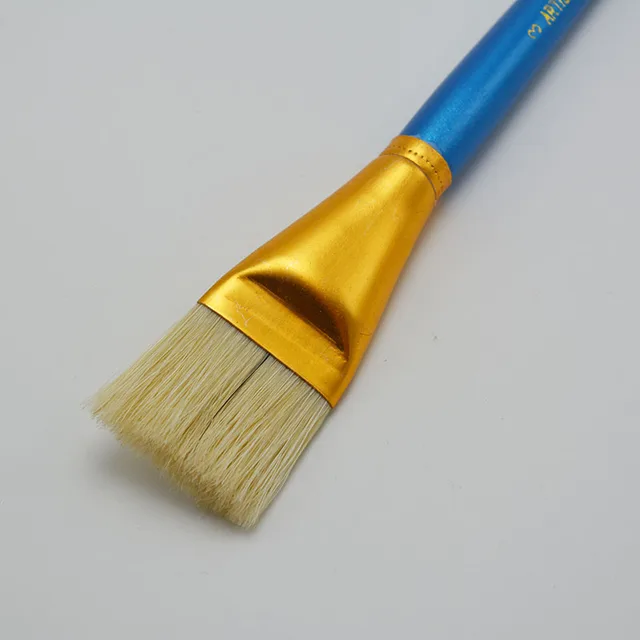 4pcs/set short rod Pig's bristles hair paintbrush Acrylic paints art