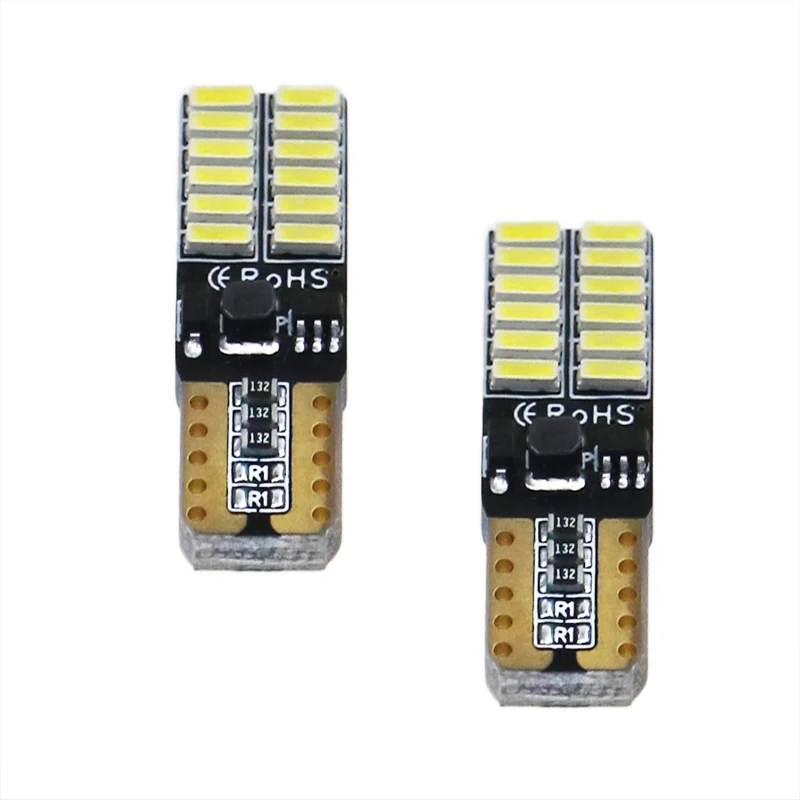 100 шт. автомобисветодиодный светодиодные лампы W5W Canbus 194 4014SMD 24 светодиодный Ода