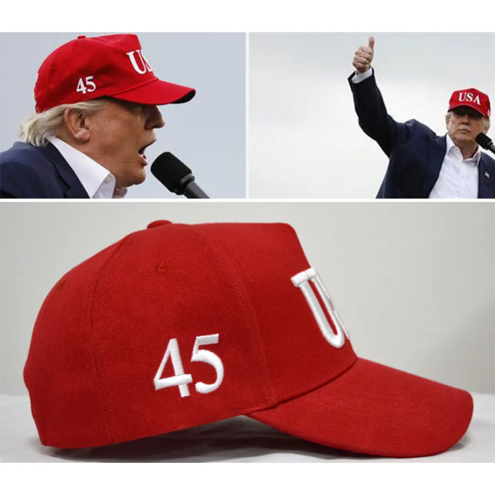 

Donald Trump Slogan Cap Adjustable Baseball Cap Summer Breathable Duckbill Patriots Hat Quick-Drying President Trump Hat