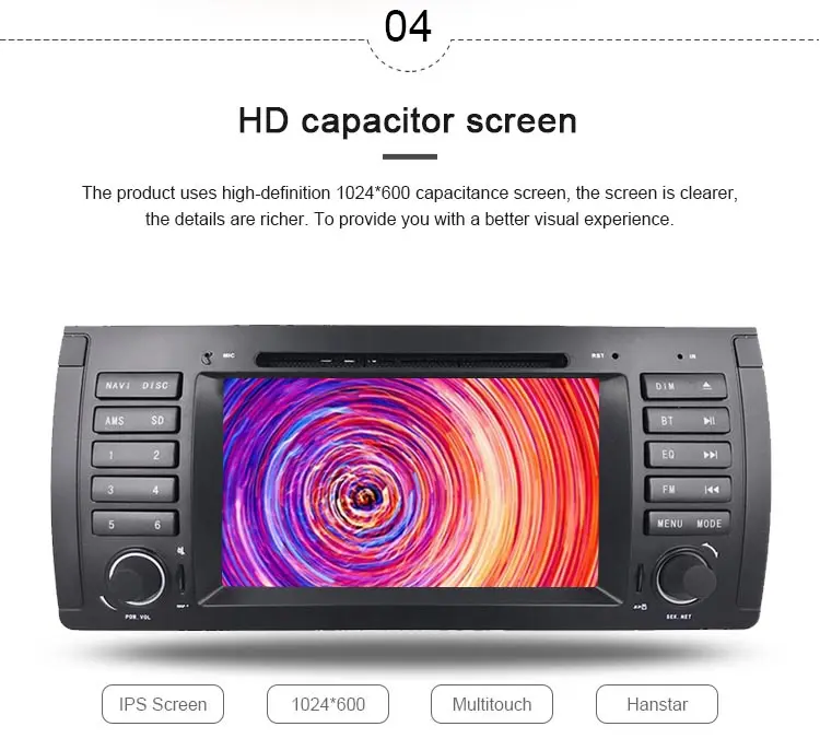 Excellent JDASTON Android 9.0 Car Multimedia Player For BMW E39 5 Series M5 1 Din Car Radio GPS Navigation DVD CD IPS Stereo Mirror Link 5