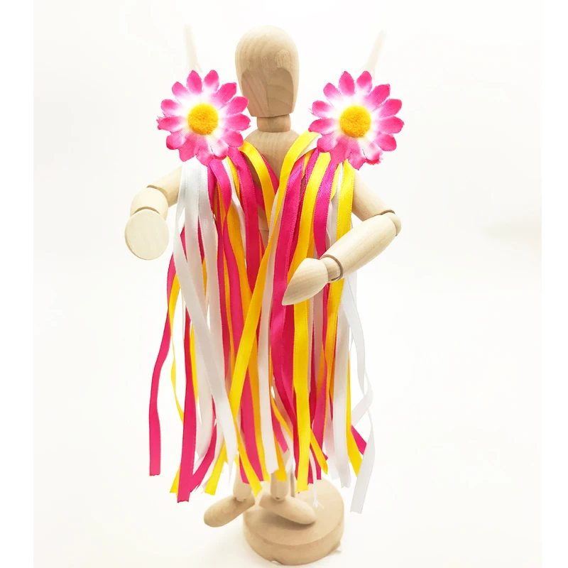 

YEOGNED Child Bike handle Colourflu Flower Streamers Kids Outdoor Bicycle Sports Parts