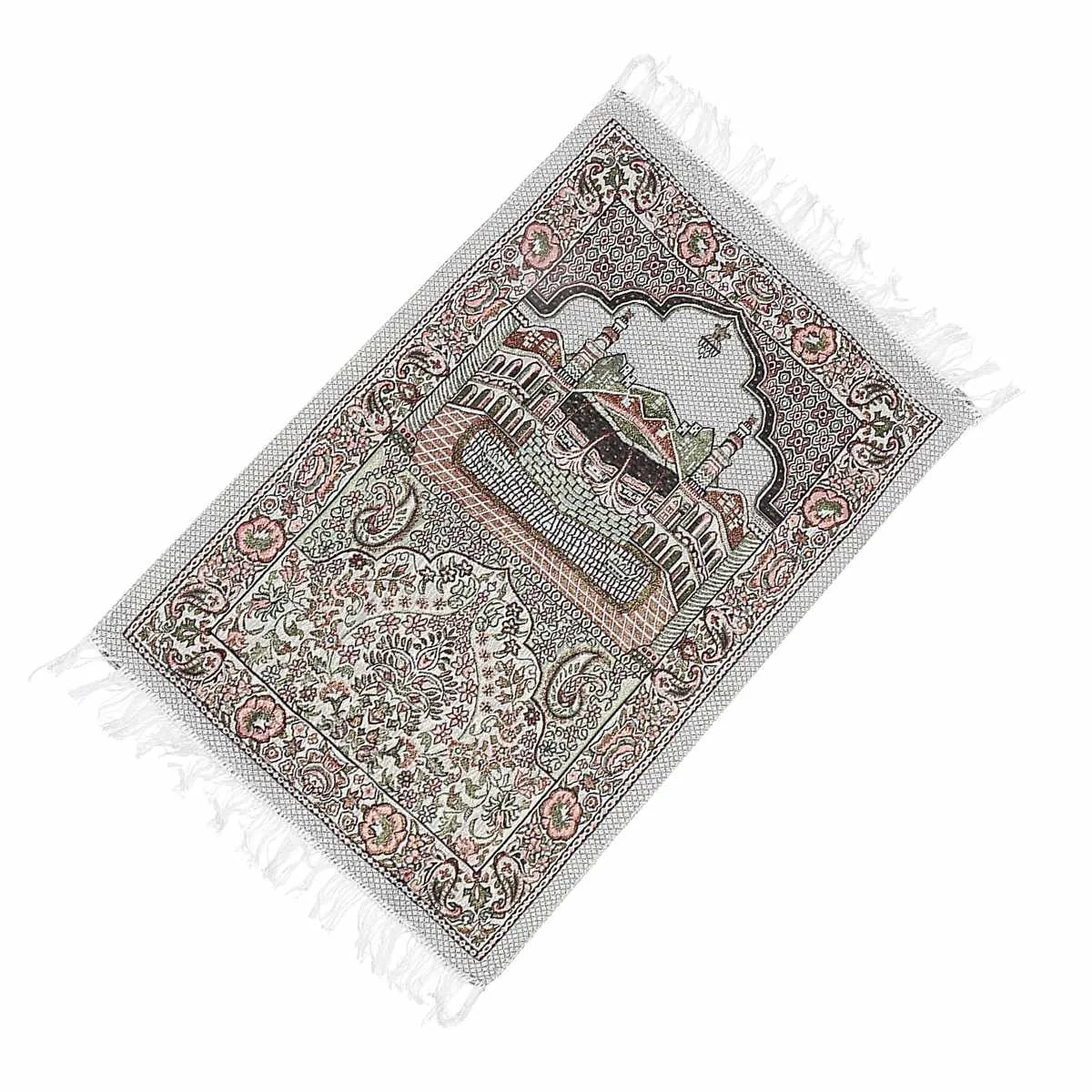 Мусульманский молитвенный коврик 70x110 см молитвенный коврик хлопок пряжа полиэстер турецкий исламский арабский гобелен с кисточками