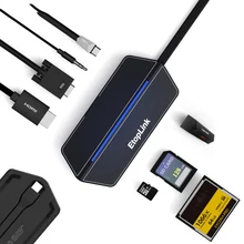 EtopLink дизайн USB-C-8 портовый адаптер USB 3,0 концентратор с HDMI выходным портом type-C порт 4K 3,5 мм TF CF SD VGA порт для MacBook
