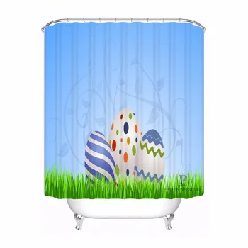 

Custom Puppy Egg Bag Aaster White Background Bath Curtain Bathroom Mildewproof Waterproof Polyester Shower Curtain#180417-04-31