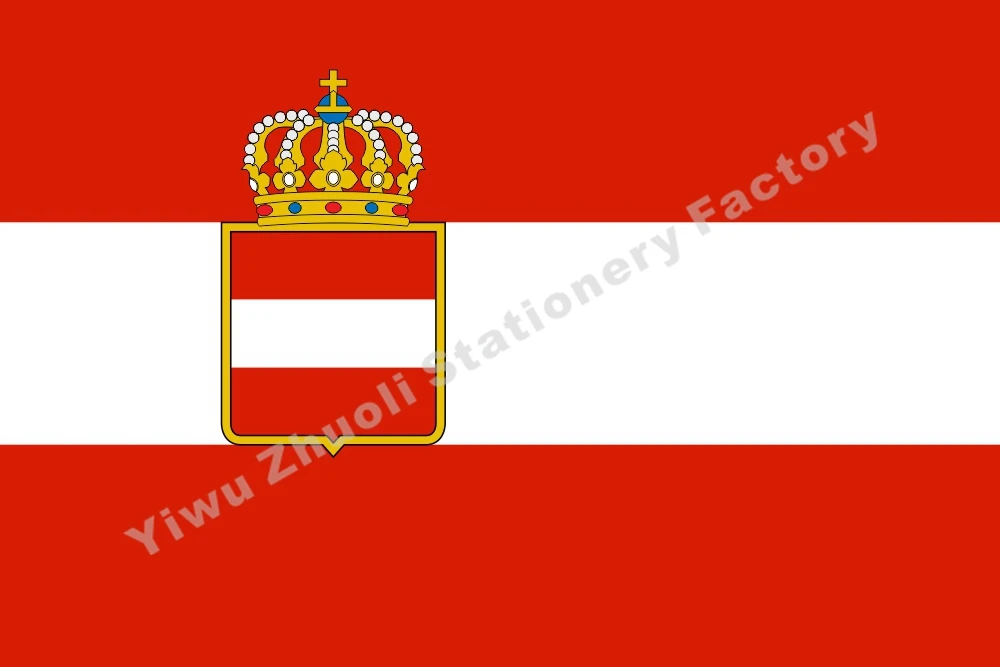 Австро-венгерский военный флаг(1918) 150X90 см(3X5 футов) 120 г 100D полиэстер двойной сшитый Высокое качество
