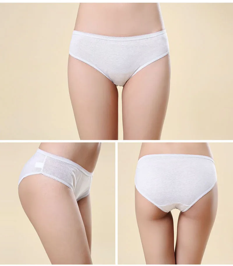 5 pcs Disposable Panties 100% Cotton Breathable Comfortable Modal Women Men Underwears Sports Travel Health Lingerie 14