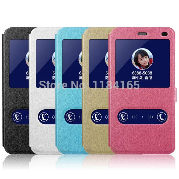 

JONSNOW Flip Case for ZTE Blade S6 Lux / S6 Plus / Q7 / 5.5 inch PU Leather Phone Back Protective Cover with View Windows Stand