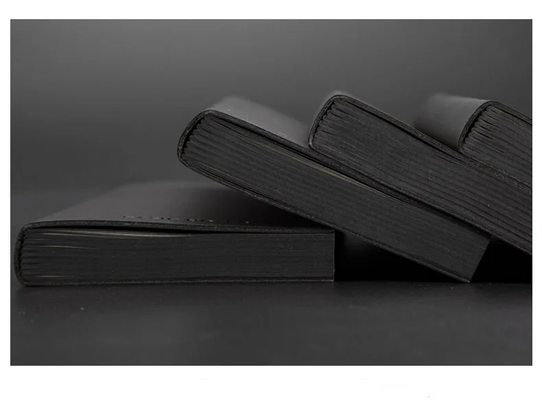 Черный блокнот с перекидными страницами A5 Sketchbook A7 линии Бумага пустой бумажные записные книжки Карманный Путешествие журнал Винтаж
