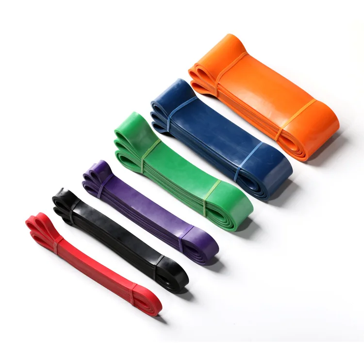 (6pcs/lot) Natural Latex Athletic Rubber Resistance Bands set Gym