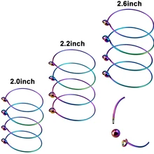 5 шт./лот, браслет цвета радуги 2,0/2,2/2,6 дюймов, гибкий пустой браслет, сделай сам, украшения, подарок для девочки