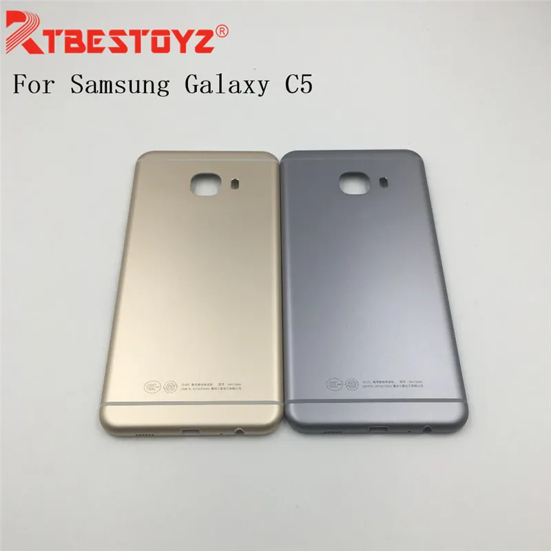 

RTBESTOYZ Metallic Material Back Battery Cover Case Door Housing Cover Frame For Samsung Galaxy C5 Back Cover Case C5000