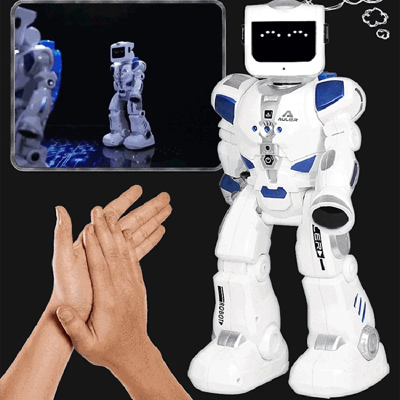 RC Smart Robot Hybrid AI Clapping Sencing Walking Space Robot Toys 180 Degree Deformation Intelligent Robot Children Toy Gifts RC Smart Robot Hybrid AI Clapping Sencing Walking Space Robot Toys 180 Degree Deformation Intelligent Robot Children Toy Gifts