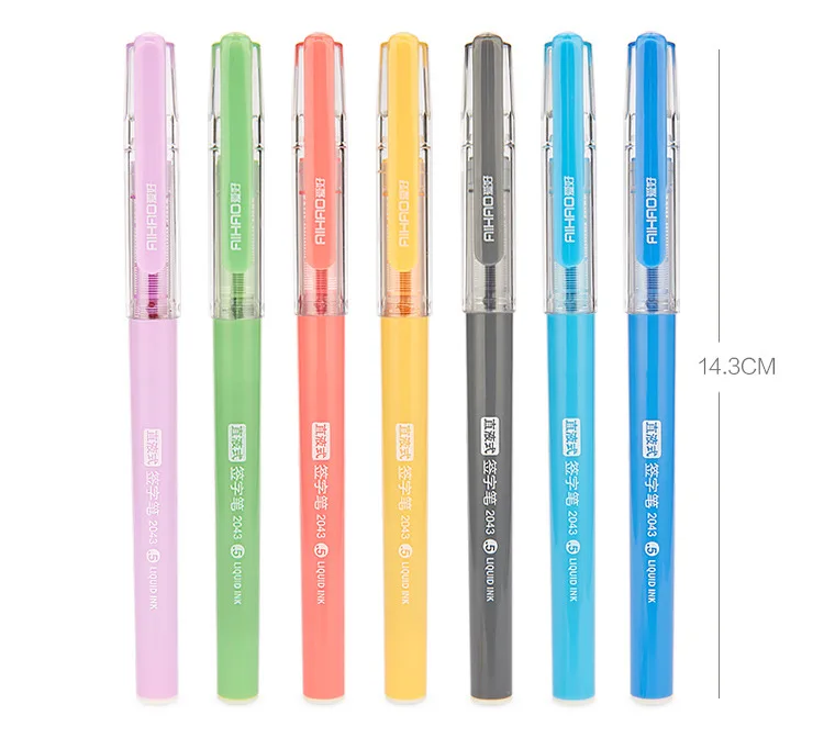 7 шт./лот цветные гелевые чернила Шариковая ручка 0,5 мм шариковые ручки для письма аксессуары для офиса школьные принадлежности 6663
