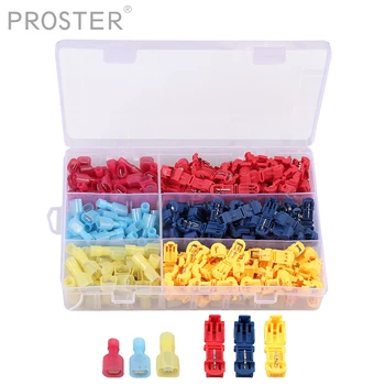 

Proster 240pcs Quick Splice Solderless Wire T-Tap Electrical Wire Connector Electrical Cable Connectors Fast Quick Splice