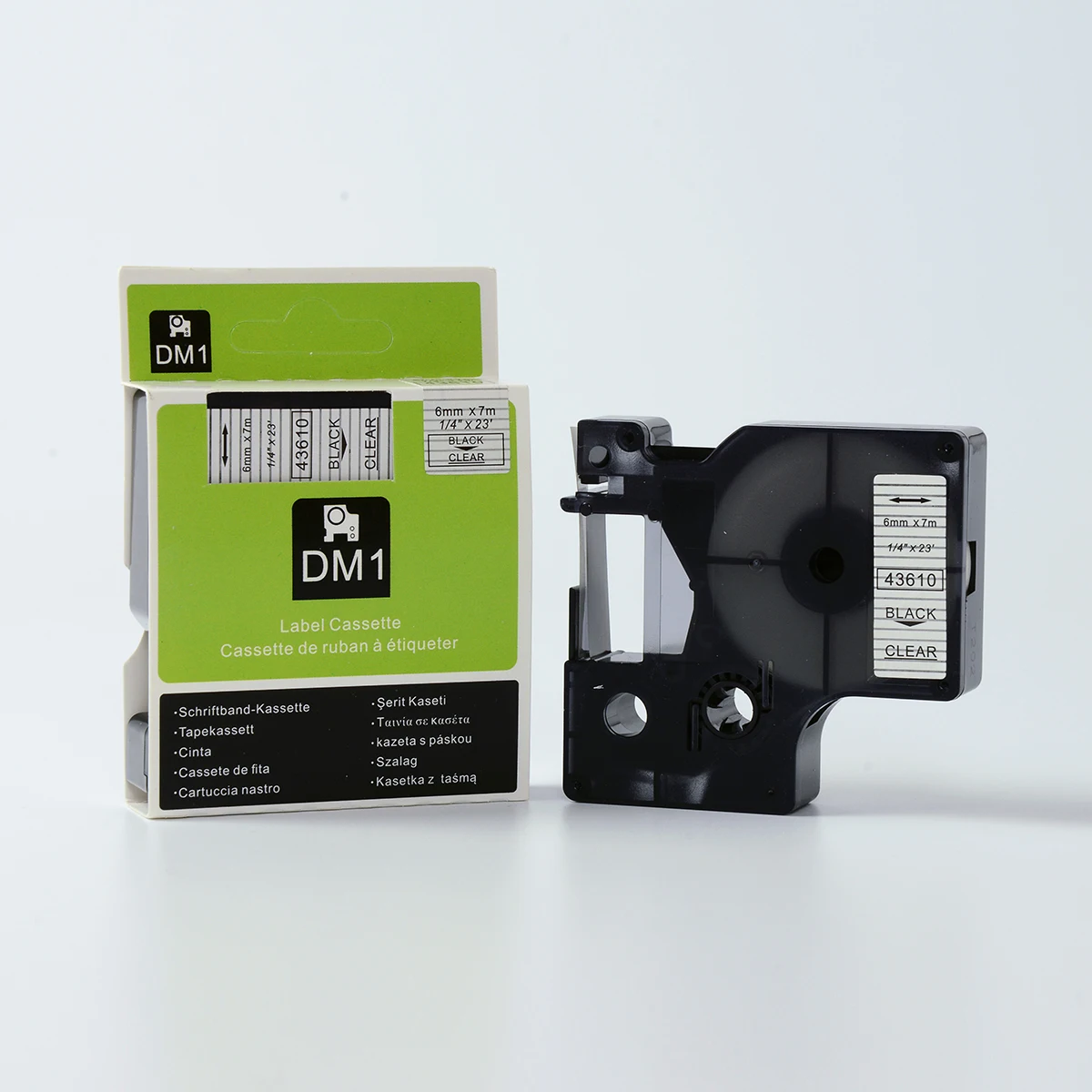 3 Mixed colors 6mmX7m DYMO D1 tape 43613 43610 43618 compatible d1