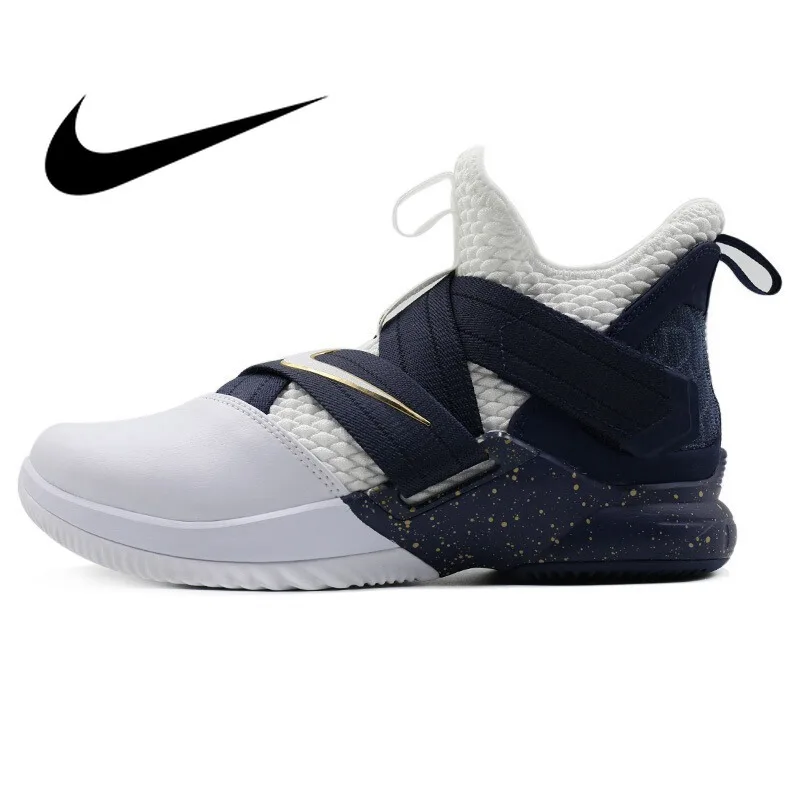 

Original authentic NIKE men's basketball shoes hook ring breathable high to help durable LBJ king outdoor sports shoes AO4055