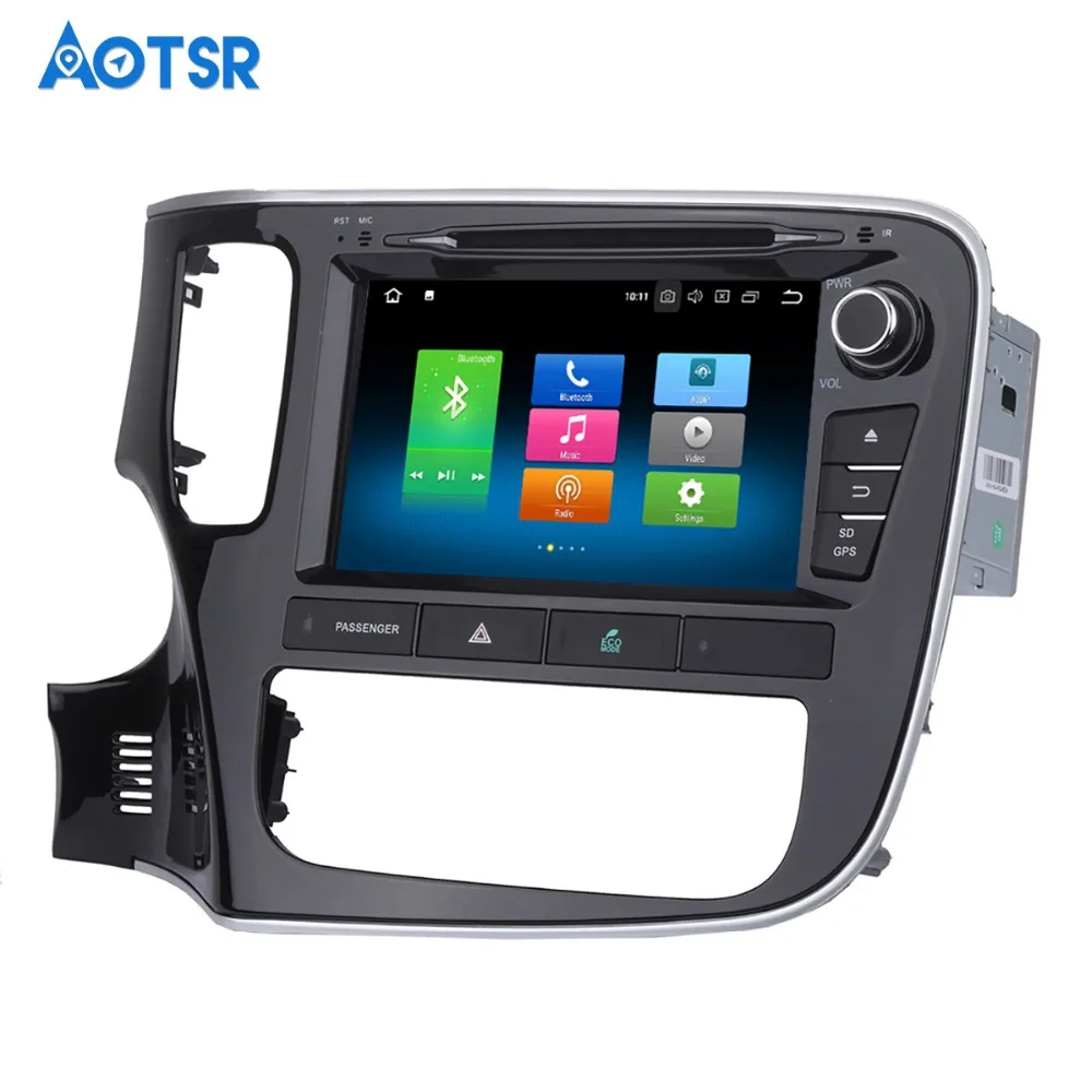 Top Android 9.0 Car Stereo Buit-in DSP 9" Touch Screen for Mitsubishi Outlander 2015 2016 2017 2 Din 64G ROM 4G RAM Car Bluetooth 5
