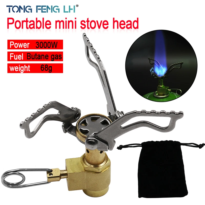 

Outdoor Portable Folding Mini Camping Oven Gas Stove Survival Furnace Stove 68g 3000W Pocket Picnic Cooking Gas Burner Cooker