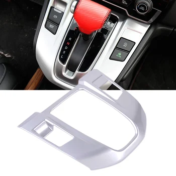 

beler New Chrome Plated ABS Auto Car Gear Interior molding sticker Shift Panel Cover Trim Fit for LHD Honda CR-V 2017