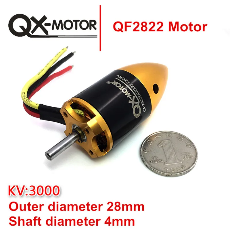 QX-MOTOR бренд DIY модель самолета части весь EDF 70 мм канальный вентилятор 2822 3000kv двигатель Spindle-4mm двигатель для Jet RC EDF