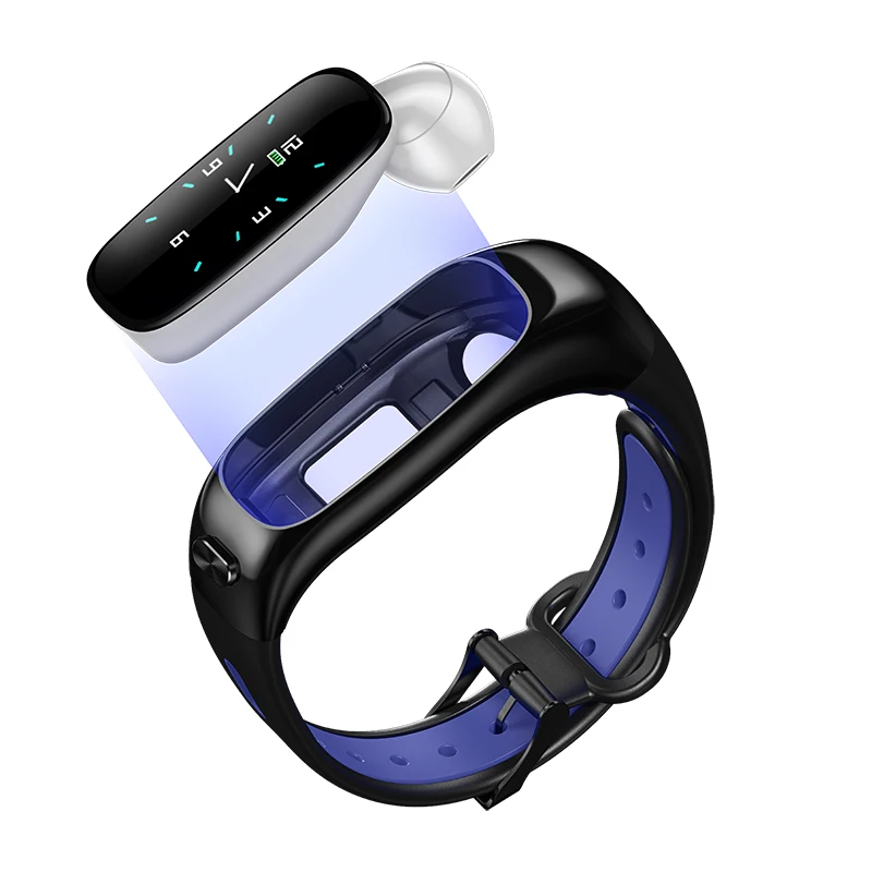 TWS Bluetooth 5.0 Earphone Wireless Headphones Heart Rate Blood Pressure Health Waterproof Sports Earbuds Smart Watch for phone