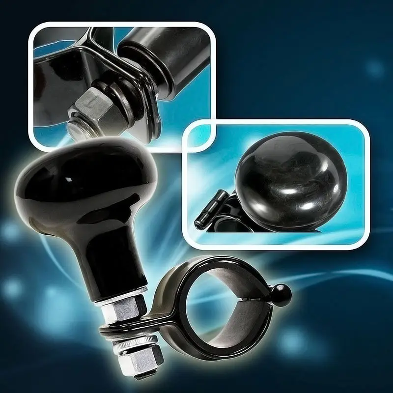 1pcs Black Heavy Duty Suicide Power Car Steering Wheel Spinner Handle Universal Knob
