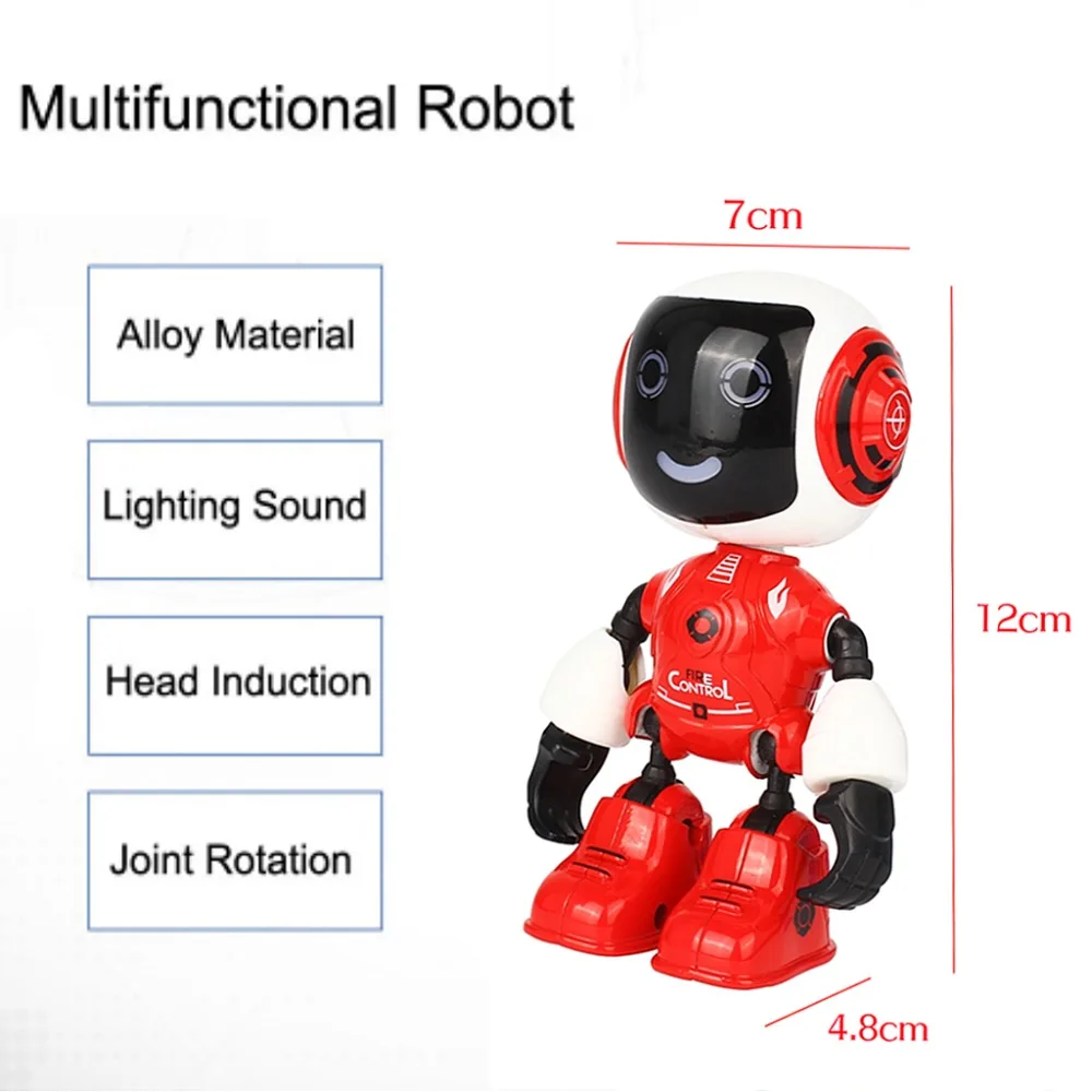 Электрический светодиодный Интеллектуальный робот-игрушка из сплава, новинка, подставка для телефона для детей, Многофункциональный ручной мини-робот, рождественские подарки