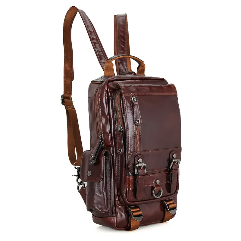 

Women Cowhide Genuine Leather Backpack Full Grain Oil Wax Leather Vintage Daypack Large Capacity iPad Travel Tote Bag 2002