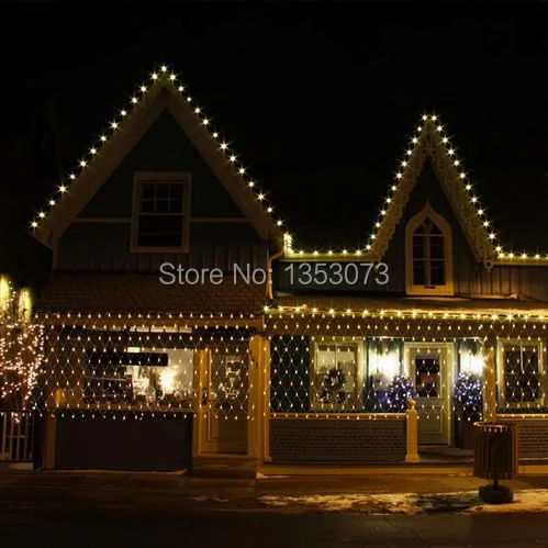 light string outdoor net luminarias luz Colorful LED House Garland Curtain Decoration String LED Fairy Lights 2
