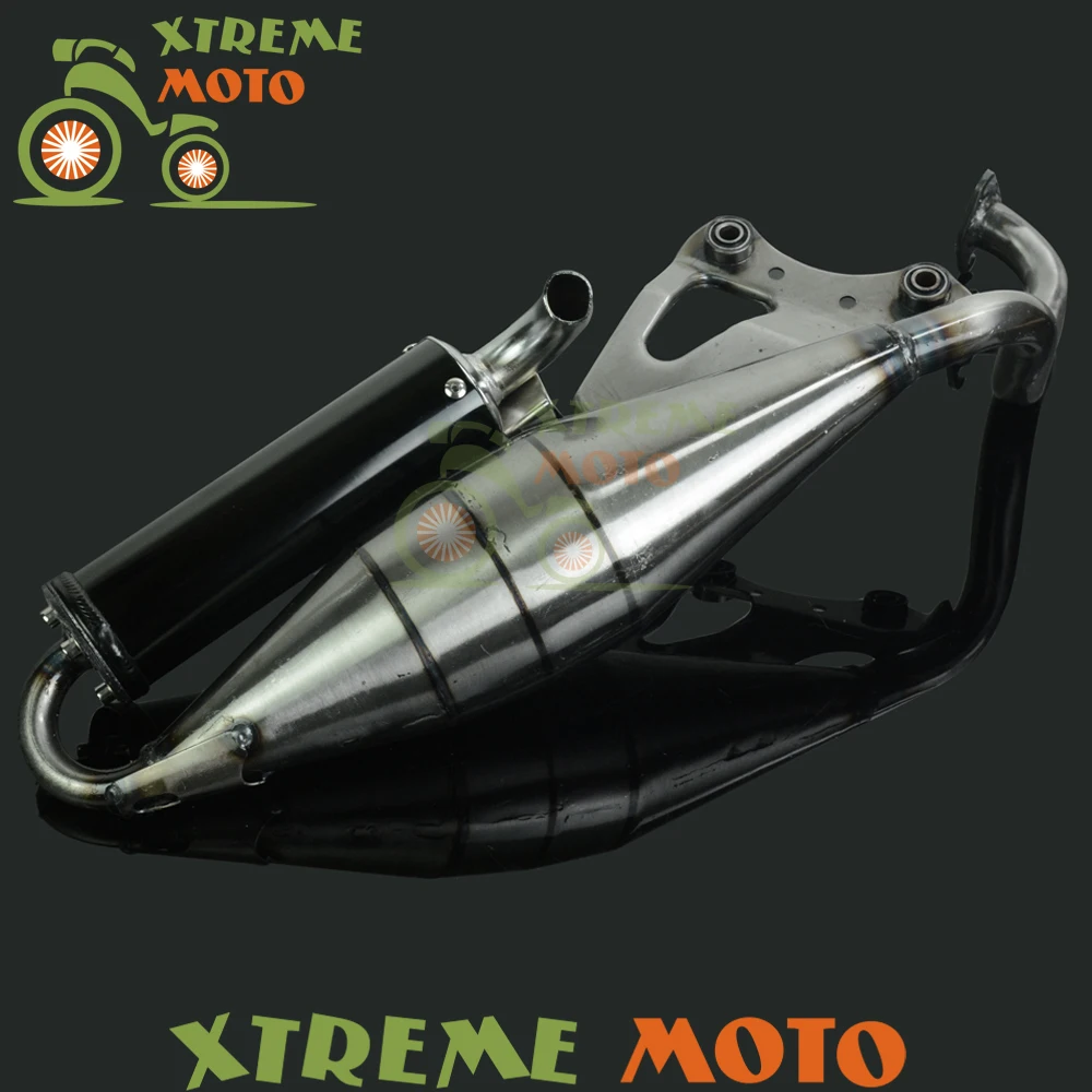 Motorcycle Steel Full Exhaust System Muffler Pipe Scooter Moped Racing