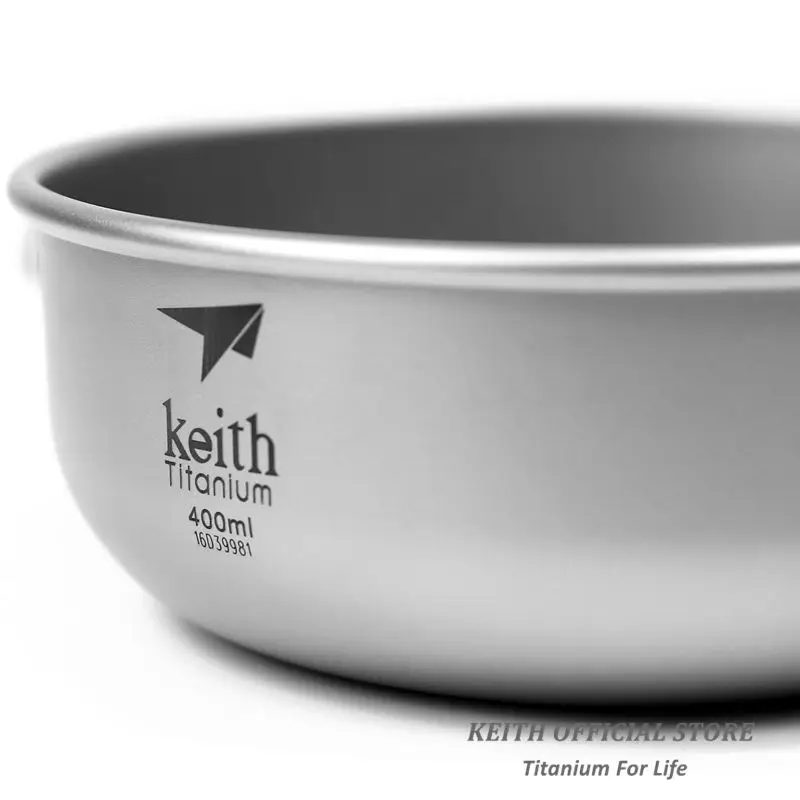 Keith titanio 1.2l olla 400 ml tazón mango plegable cocinar Sets Titanium pot set camping senderismo picnic Utensilios de cocina Utensilios