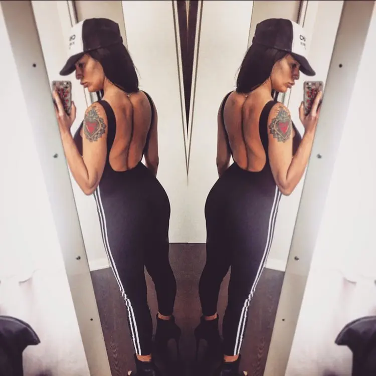 

Athletic Summer Women Sport Gym Clothing Backless Sexy Deep V Mujer Sling Jumpsuit Fitness Running Femme Workout Vintage Clothes