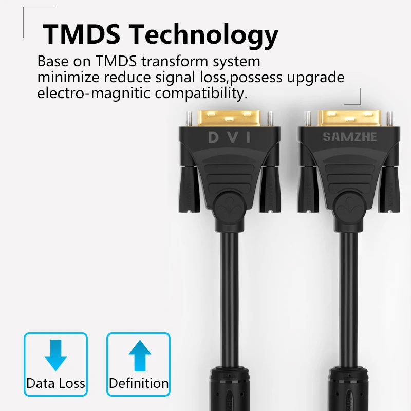 SAMZHE 1080 P DVI كابل 24 + 1 نموذج 18 دبوس واحد المزدوج 1 m/1.5 m/2 m/3 m/5 m/8 m/10 m DVI إلى DVI مهائي كابلات ل محمول العارض التلفزيون SAMZHE 1080 P DVI كابل 24 + 1 نموذج 18 دبوس واحد المزدوج 1 m/1.5 m/2 m/3 m/5 m/8 m/10 m DVI إلى DVI مهائي كابلات ل محمول العارض التلفزيون