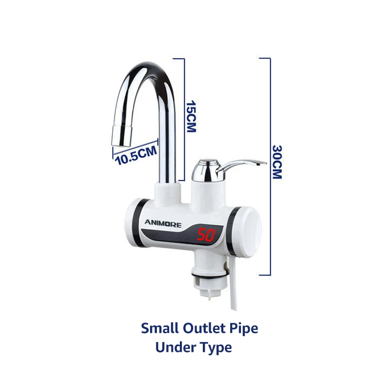 ANIMORE Электрический проточный водонагреватель, мгновенный нагреватель горячей воды, кран для холодного нагрева, Электрический Мгновенный водонагреватель - Цвет: small under type