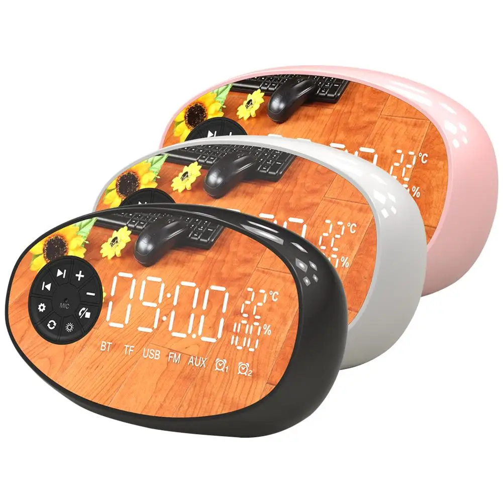 

New Multifunctional Bluetooth Speaker Temperature Measurement Radio Electronic Alarm Clock Wireless Subwoofer Small Audio Device