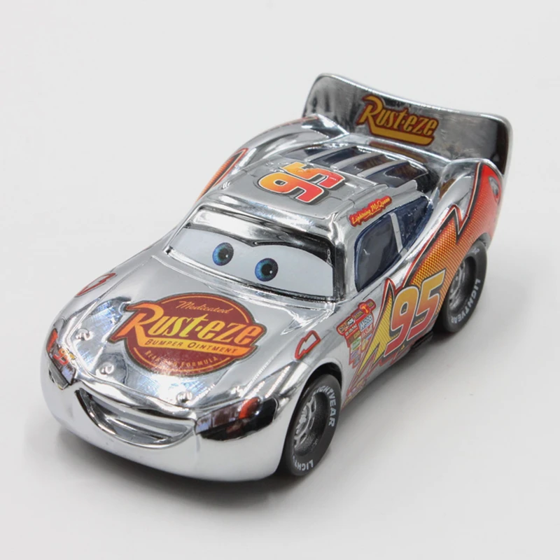 Disney Pixar Автомобили покрытие золото серебро Полиция молния McQueen 1:55 масштабная модель полученная литьем под давлением металлический сплав модле милые игрушки для детей Подарки