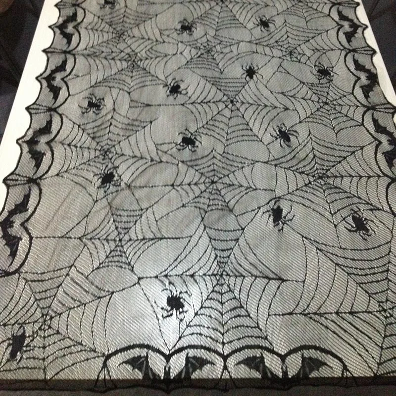 QuickDone-Halloween-Party-Events-DIY-Decoration-Textiles-Black-Spider-web-Table-Runners-for-Party-Haunted-House-Tablecloth-HG0574 (3)