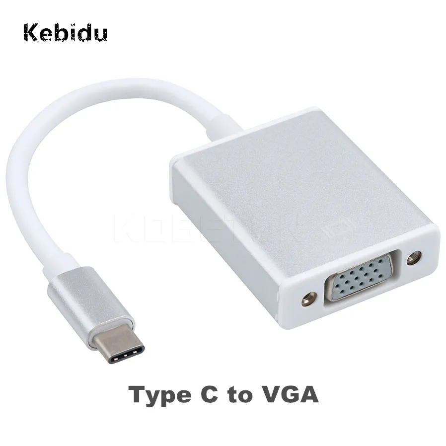 

Kebidu USB 3.1 Type C USB-C male to Female VGA Adapter Cable 10Gbps for Macbook 12 inch Chromebook Pixel Lumia 950XL New