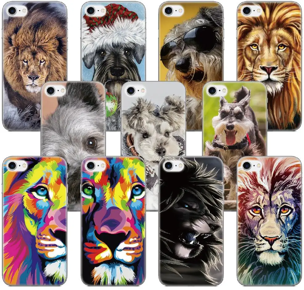 

Schnauzer Lion King Shell Cover For iphone 10 X 4 4S 5 5S SE 5C 6 6S 7 8 Plus For iPod Touch 5 6 Phone Case Coque Fundas Bumper