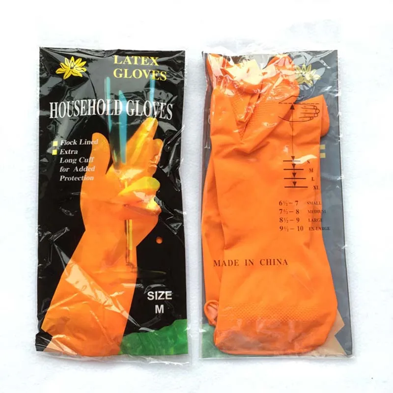 Dishwashing Gloves Cleaning Gloves Long Sleeve Kitchen Antiskid Waterproof Household Glove Warm Dishwashing Glove Water Dust Stop Cleaning Latex Rubber Gloves