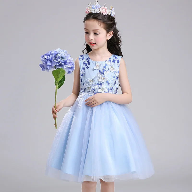 Flower Girls Party Princess Dresses 8 10 12 Years Girl Butterfly