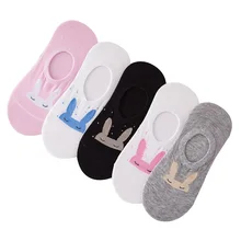 5 пар женских носков милые хлопковые носки до щиколотки, костюм на лето и весну, эластичные носки для девочек разных смешных стилей