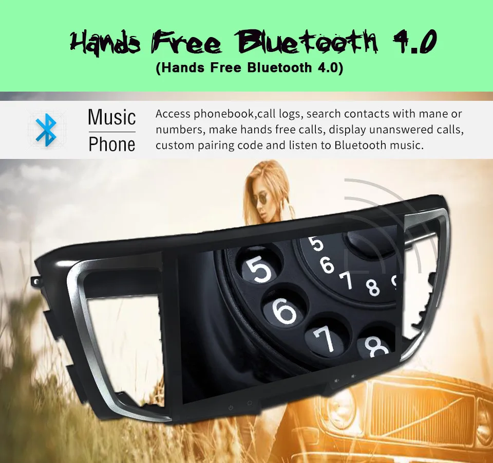 Sale 10.1" HD Touch Screen Car Android Player Multimedia For Honda Accord 9 2013-17 Radio Stereo AUX GPS Sat Nav Navi Map No cd dvd 5