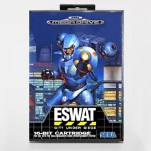 Eswat 16 бит игра sega Mega Drive Card с розничной коробкой для sega Mega Drive для Genesis